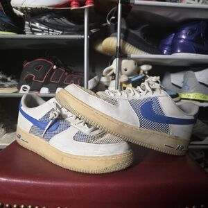 🔥 Nike Men’s AF1 Hyper Cobalt Size 11 Athletic Shoes White and Blue